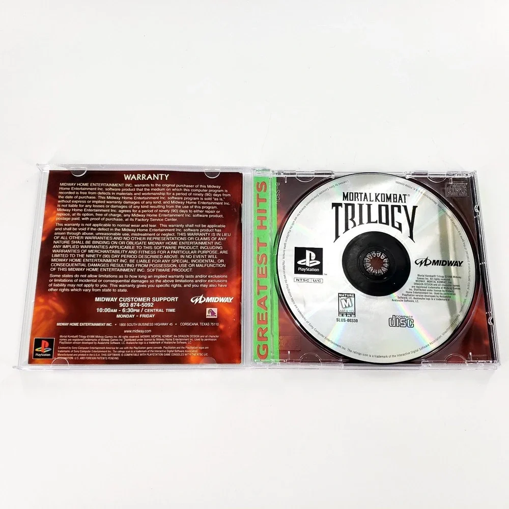 Mortal Kombat Trilogy (Sony PlayStation 1, 1996) Greatest Hits Complete Tested